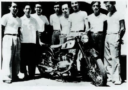 First trial-manufactured YA-1 and its technical team